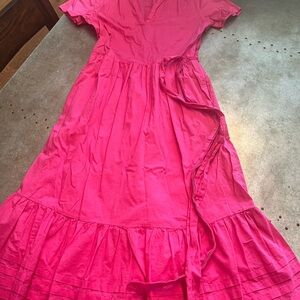J. Crew Fuchsia Wrap-Style Maxi Dress